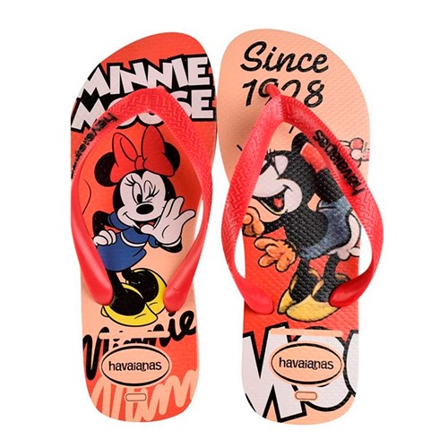 Sandálias Havaianas Disney Stylish Minnie Tamanho 33/34 com 1 Par