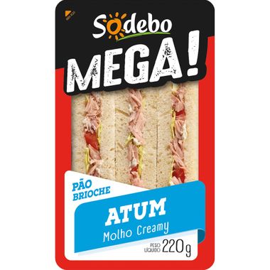 Sanduíche Pão Brioche com Atum Molho Creamy Sodebo 220g