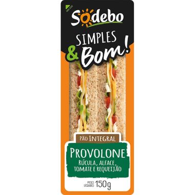 Sanduíche Pão Integral com Provolone Sodebo 150g