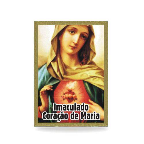 Santinho Imaculado Coração de Maria. Pacote com 100 Unids.