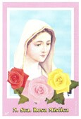 Santinhos de Oração Nossa Senhora da Rosa Mística | SJO Artigos Religiosos