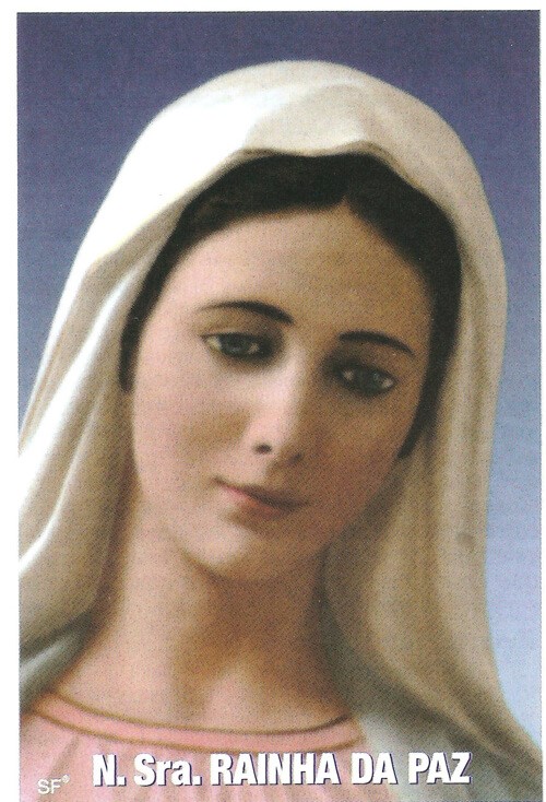 Santinhos de Oração Nossa Senhora Rainha da Paz | SJO Artigos Religiosos