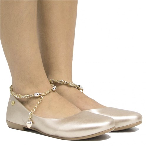 Sapatilha Zariff Shoes Casual Pedras Dourado