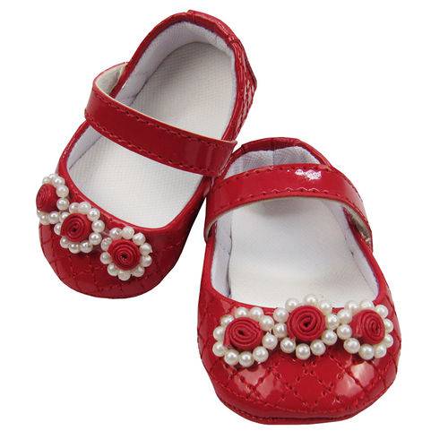 Sapato Bebê Feminino Matelassê Vermelho