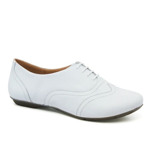 Sapato Feminino 1307 em Couro Branco Doctor Shoes