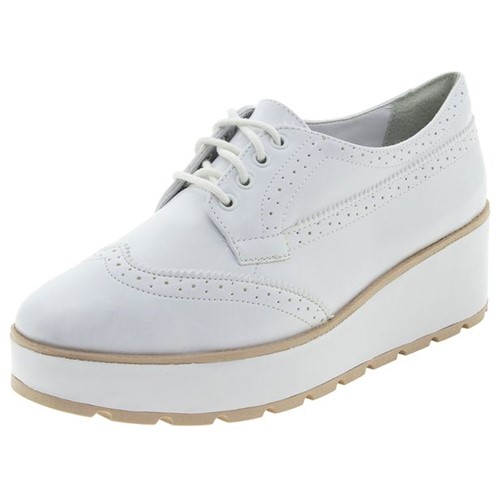 Sapato Feminino Oxford Branco Ramarim - 1789101
