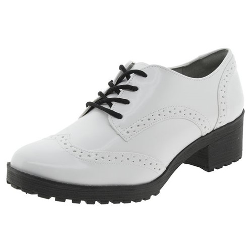 Sapato Feminino Oxford Branco Via Marte - 171599