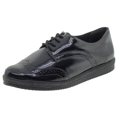 Sapato Feminino Oxford Comfortflex - 1764303 Verniz/preto 34