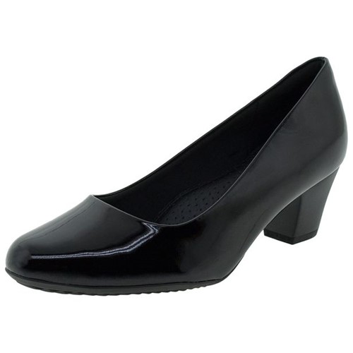 Sapato Feminino Salto Baixo Piccadilly - 110072 Verniz/preto 34