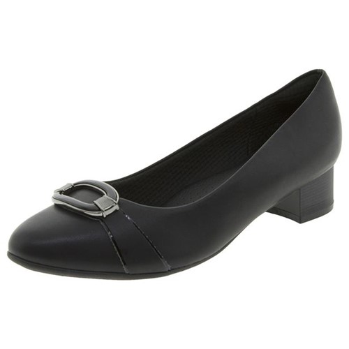 Sapato Feminino Salto Baixo Preto Piccadilly - 140101
