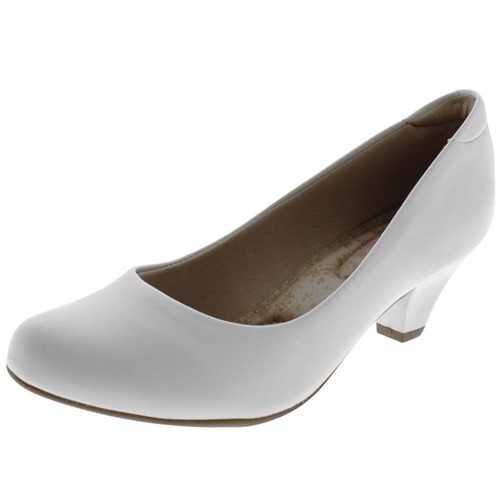 Sapato Feminino Salto Médio Branco Modare - 7005100