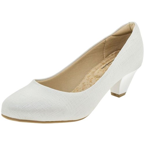 Sapato Feminino Salto Médio Modare - 7005100 Branco/cinza 37