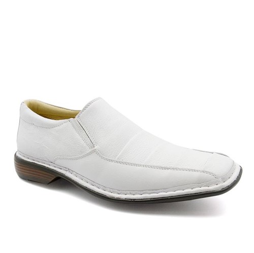 Sapato Masculino 3023 em Couro Floater Branco Doctor Shoes