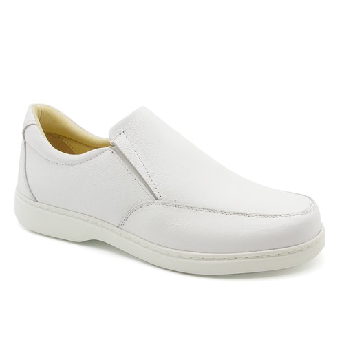 Sapato Masculino 412 em Couro Floater Branco Doctor Shoes