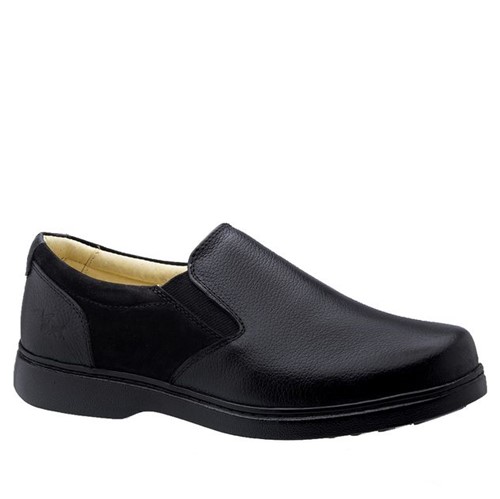 Sapato Masculino 415 Especial Neuroma de Morton em Couro Floater Preto Doctor Shoes