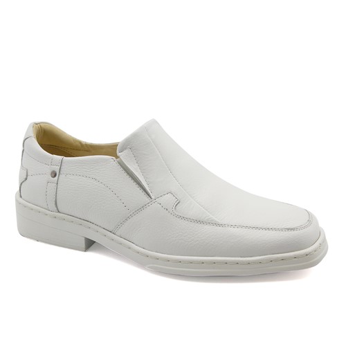 Sapato Masculino 912 em Couro Floater Branco Doctor Shoes