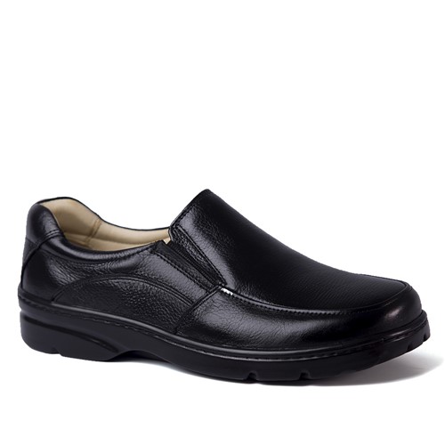 Sapato Masculino Esporão 5300 em Couro Floater Preto Doctor Shoes