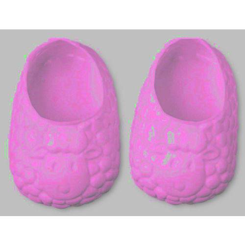 Sapato para Boneca – Modelo Pantufa 5cm – Little Mommy – Pink - Laço de Fita