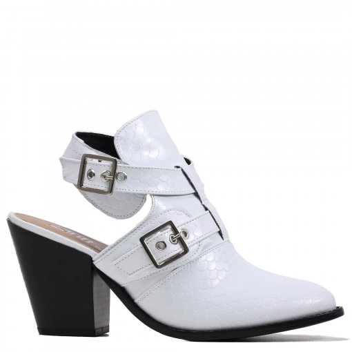 Sapato Zariff Chanel Salto Grosso Fivela | Betisa