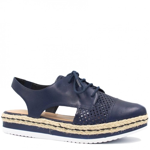 Sapato Zariff Shoes Oxford Vazado Azul
