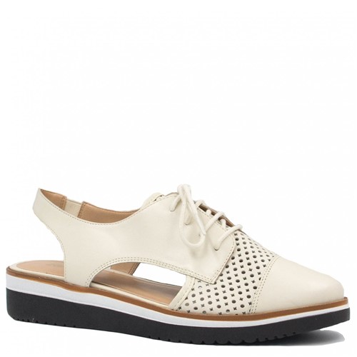 Sapato Zariff Shoes Oxford Vazado Branco