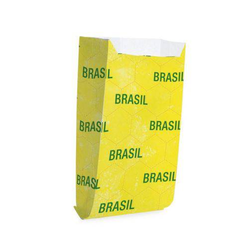 Saquinho para Pipoca e Hot Dog Vai Brasil - 50 Unidades