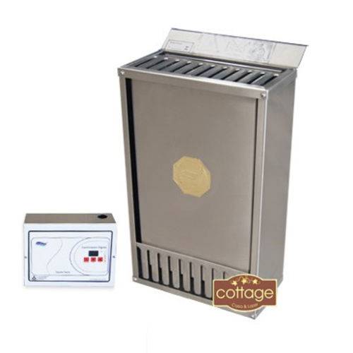 Sauna Seca Elétrica de 7,5kw para 12m³ Fix Mix com Quadro Digital 220v Bifásico - Impercap