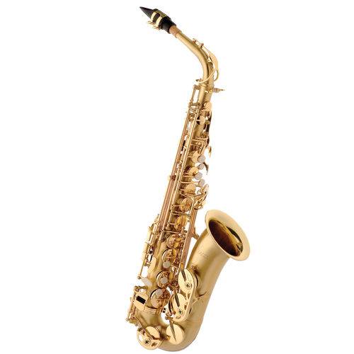 Saxofone Alto Eagle Sa500 Bgd Dourado Escovado + Case