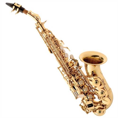 Saxofone Soprano Curvo em Sib Laqueado com Estojo Sp508 Eagle
