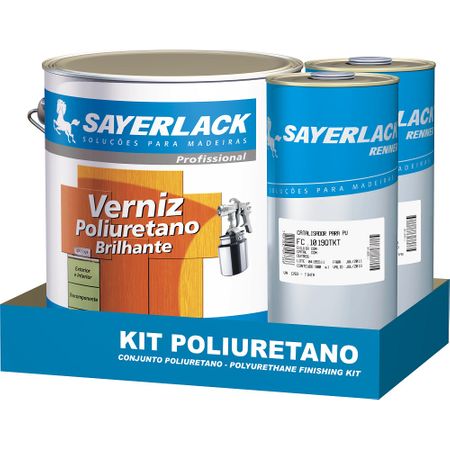 Sayerlack Kit Verniz Poliuretano Brilhante 4,5 Litros