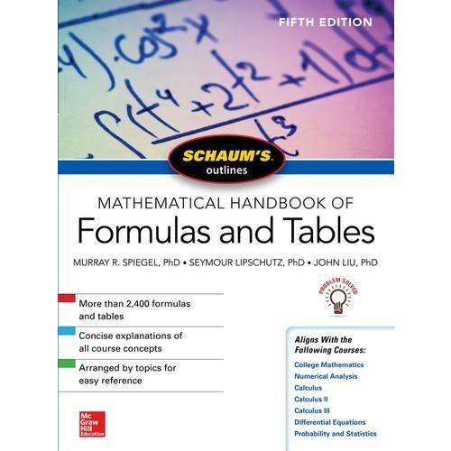 Schaum'S Outline Of Mathematical Handbook Of
