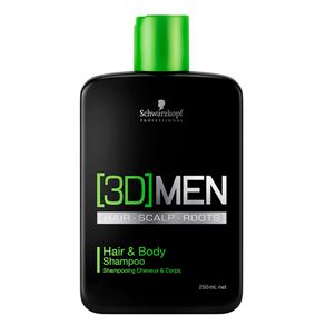 Schwarzkopf 3D Men Shampoo Cabelo e Corpo 250ml