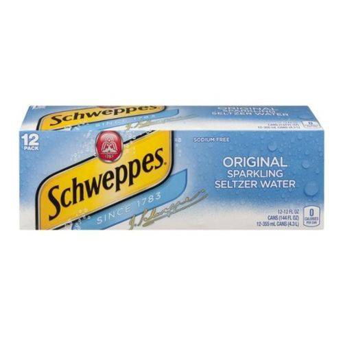 Schweppes Original Sparkling Seltzer Water - Água com Gás (12 Uni)