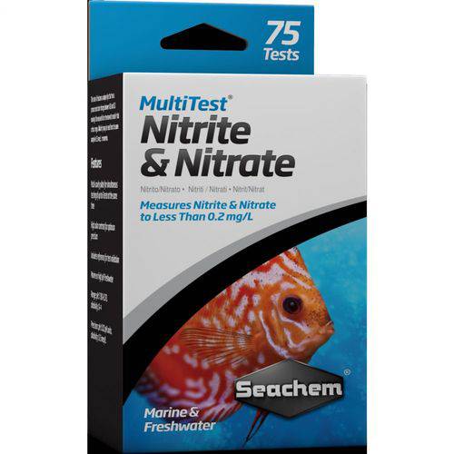 Seachem Multi Test Nitrite Nitrate Teste Nitrito Nitrato - Faz 75 Testes