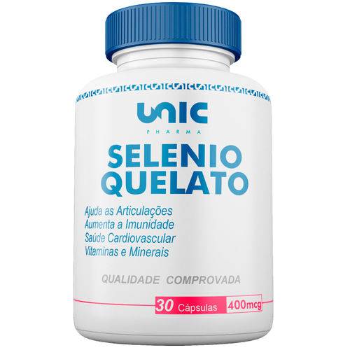 Selenio Quelato 400mcg 30 Caps Unicpharma