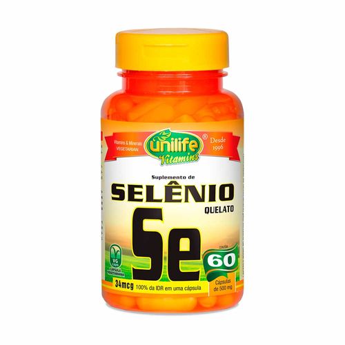 Selênio Quelato se - Unilife - 60 Cápsulas de 500mg