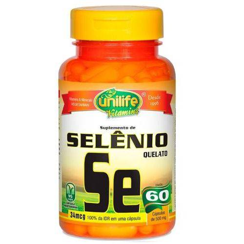 Selenio Quelato - Unilife - 60 Capsulas de 500mg