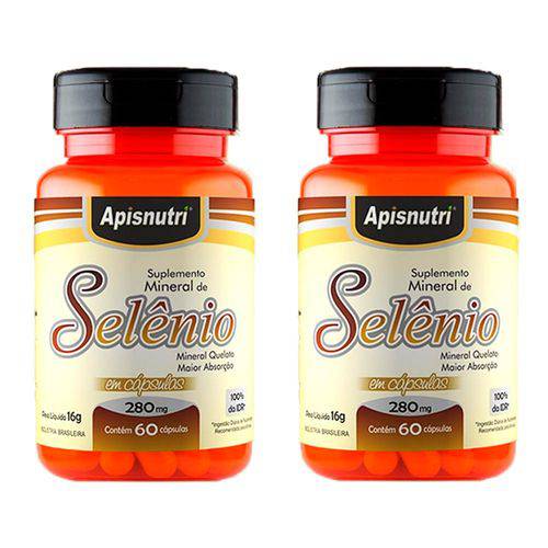 Selênio - 2 Un de 60 Cápsulas - Apisnutri