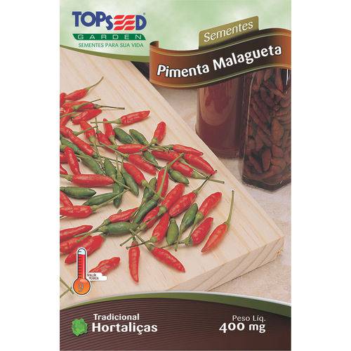 Sementes de Pimenta Malagueta Topseed 400mg Caixa 20 Pacotes