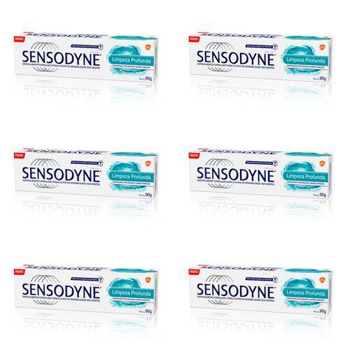 Sensodyne Limpeza Profunda Creme Dental 90g (kit C/06)