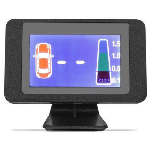 Sensor Estacionamento 4 Pontos Dianteiros e 4 Traseiros Display LCD Preto