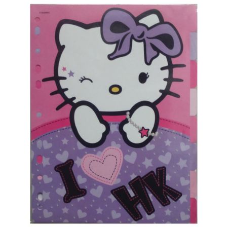 Separadores para Fichário Universitários Grafon's - I Love Hello Kitty