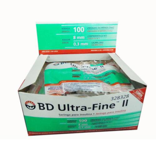 Seringa 1ml Ultra-fine Ag 8 Bd com 10 Unid.