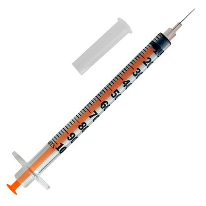 Seringa Insulina SR LUER SLIP 1ml Agulha 13mm X 0,45mm