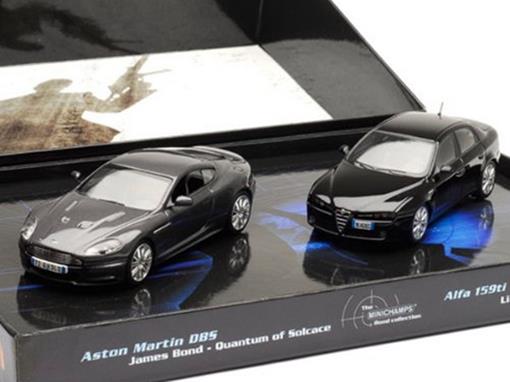 Set: Aston Martin DBS / Alfa 159ti - James Bond - 007 ''Quantium Of Solace'' - 1:43 402121300