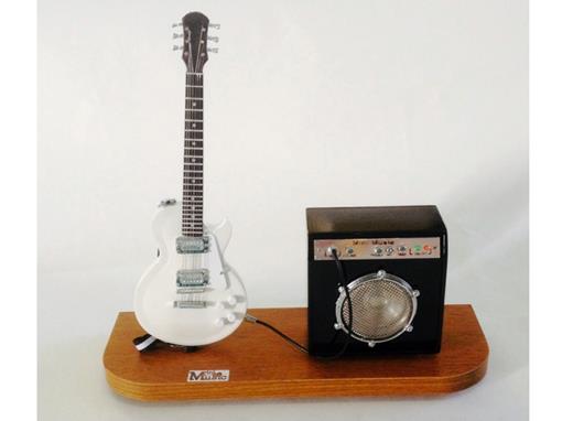 Set Miniatura de Guitarra Les Paul + Amplificador 1:4 - TudoMin