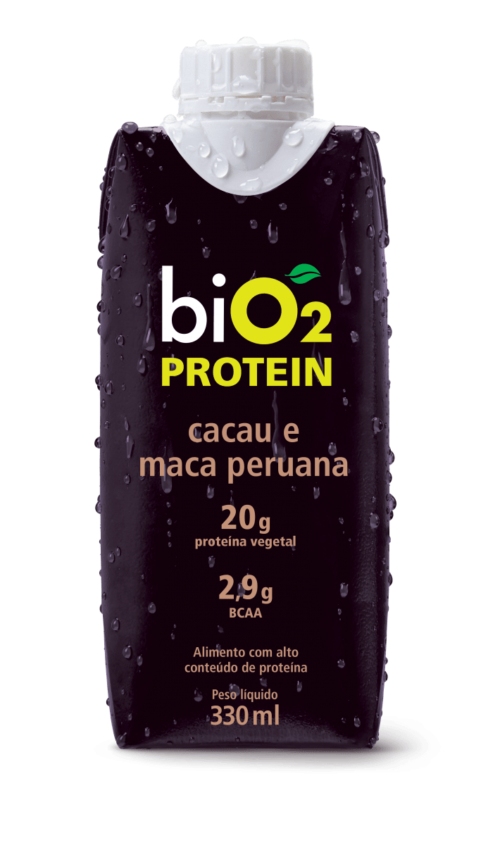 Shake Protein Cacau e Maca Peruana 330ml - Bio2