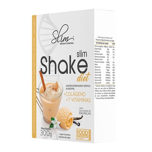 Shake Slim Diet Slim Weight Control Sabor Baunilha com 300g