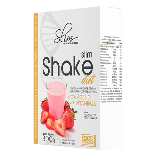 Shake Slim Diet Slim Weight Control Sabor Morango com 300g