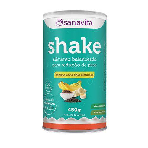 Shake Substituto de Refeição - Sanavita - 450g Banana com Chia
